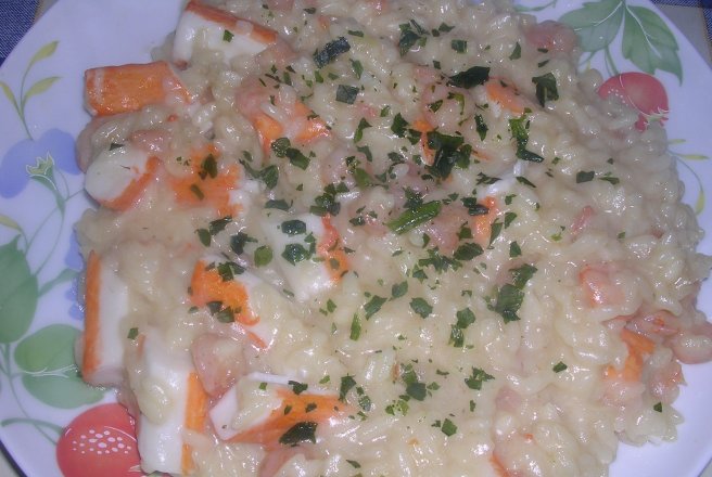 Orez cu creveti si surimi