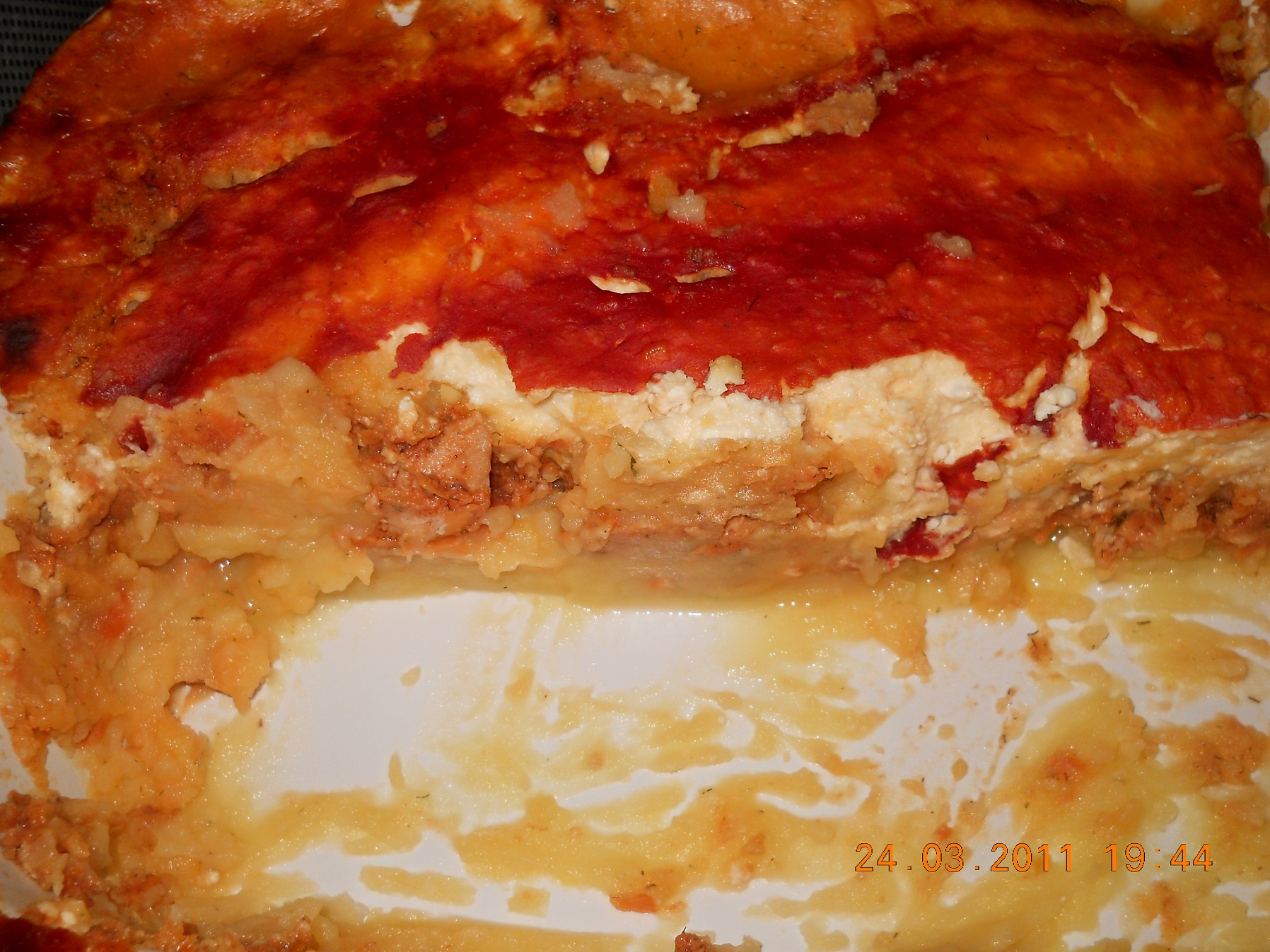 Musaca cu piept de pui