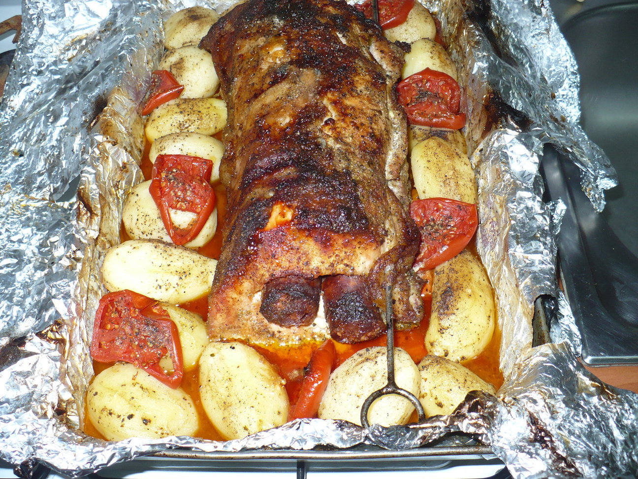 Cotlet de porc umplut la tava