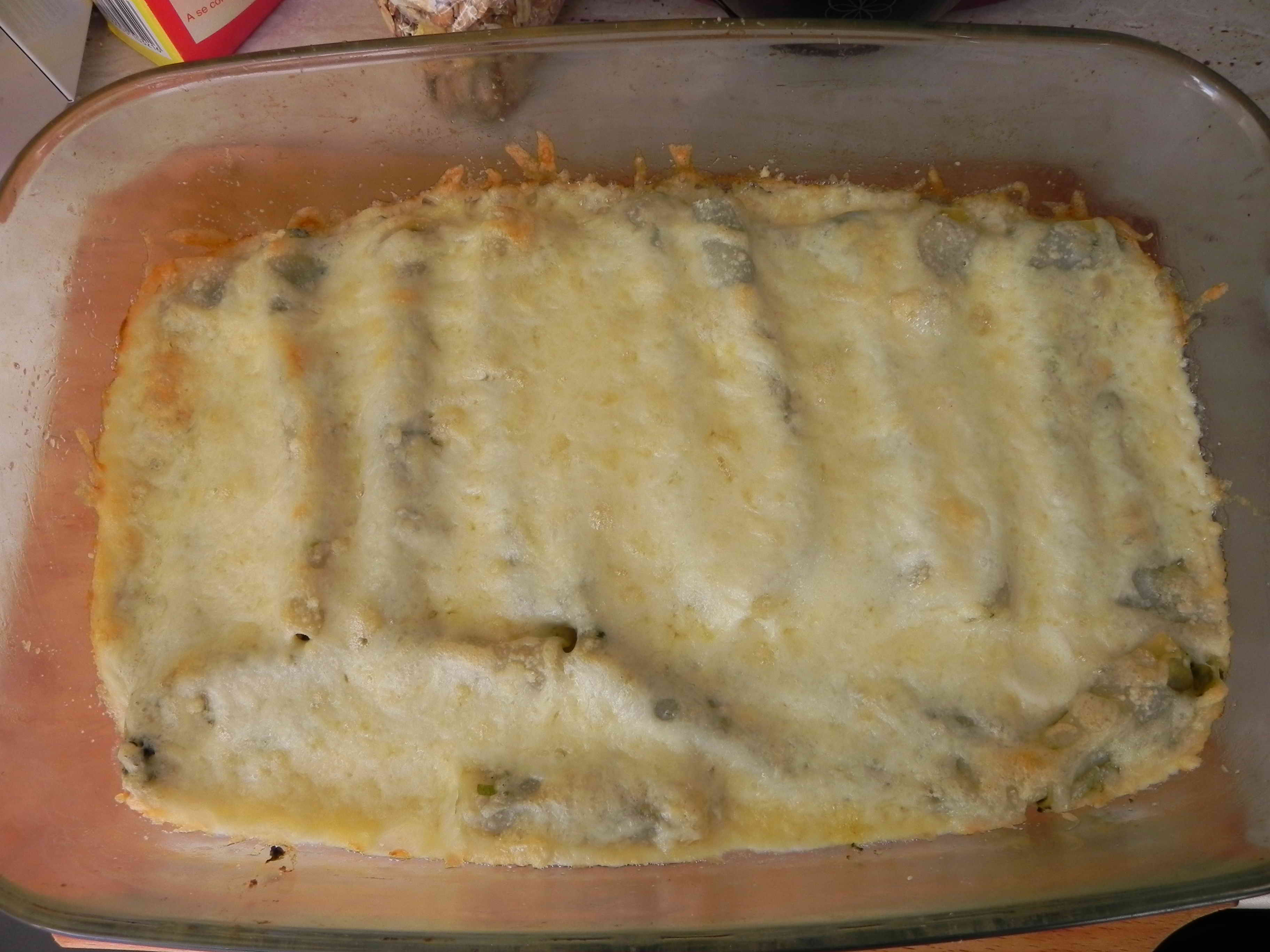 Cannelloni cu branza, spanac si gorgonzola