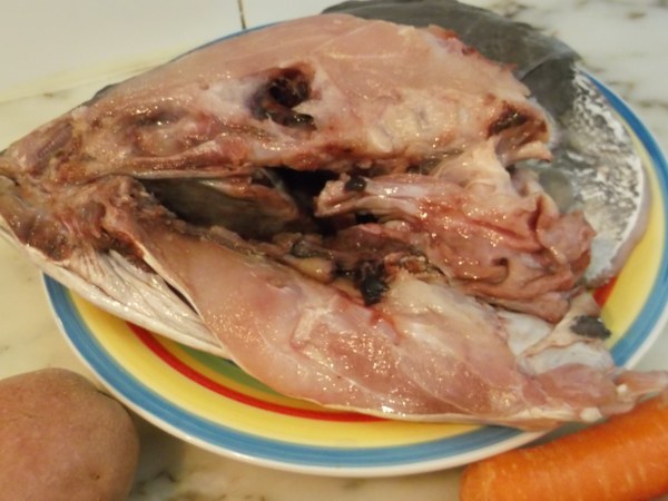 Cap de peste grouper cu legume fierte