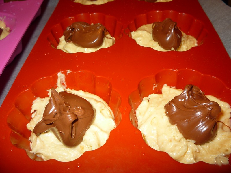 Muffins marmorate cu Nutella