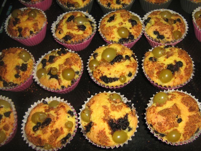 Briose cu afine si struguri