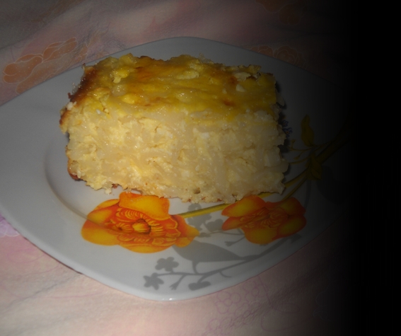 Budinca de paste cu branza dulce