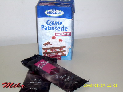 Spirala cu crema ganache de ciocolata