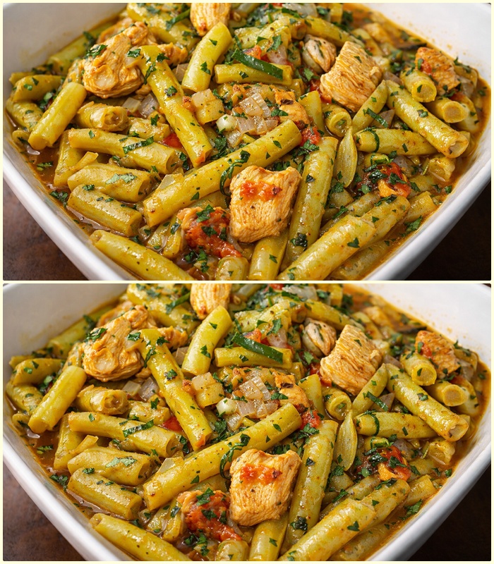 Fasole pastai cu piept de pui