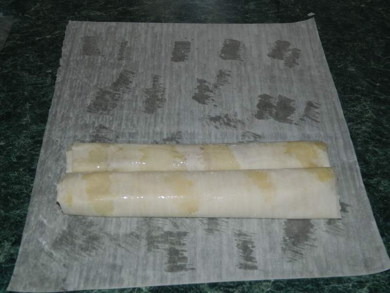 Strudel cu branza si visine