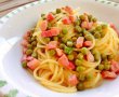 Spaghete cu pancetta si mazare-5