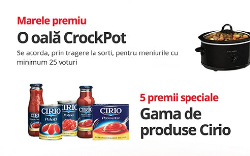 Castigatorii concursului "Fa-ti meniul" sustinut de Cirio