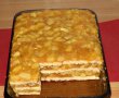 Desert prajitura cu mere, biscuiti si budinca (fara coacere)-11