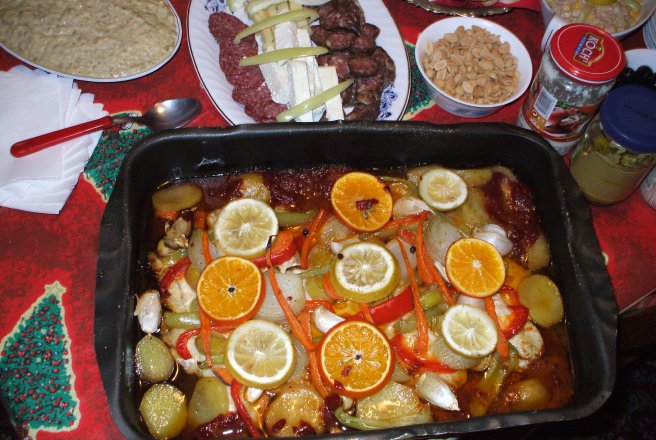 Peste spaniol cu legume