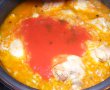Tocăniţă de ceapă cu carne de pui şi sos de roşii-9