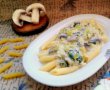 Penne rigate cu praz, ciuperci si spanac-8