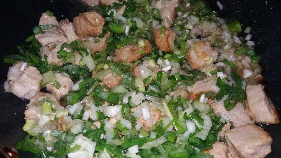 Paste tricolore cu muschi de porc