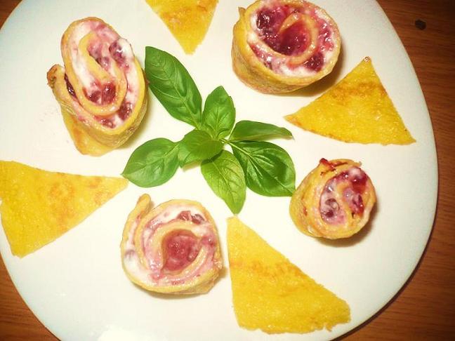 Rulada cu mascarpone si merisoare