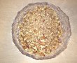 Desert prajitura cu nuca, ciocolata, crema de vanilie si jeleu de capsuni-3