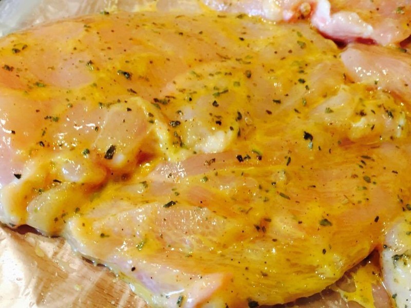 Pui cu lamaie, mustar si miere