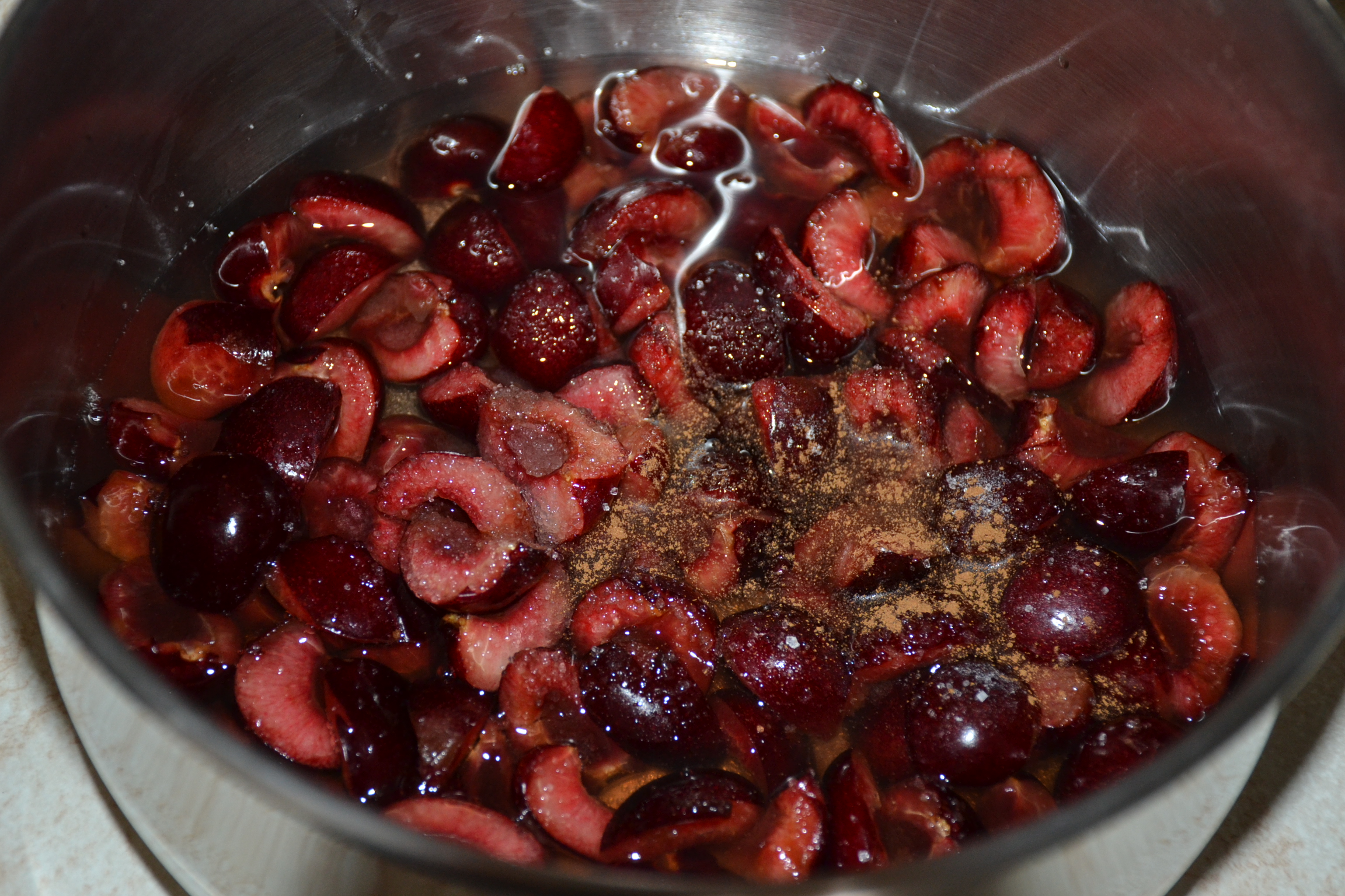 Desert verrine cu cirese si mascarpone