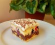 Desert cu biscuiti, doua creme si fructe asortate-17