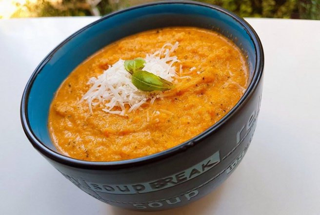 Supa crema din legume coapte la cuptor