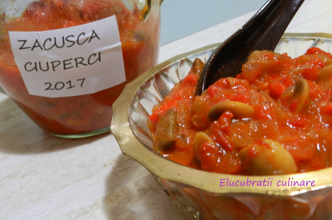 Zacusca picanta de ciuperci