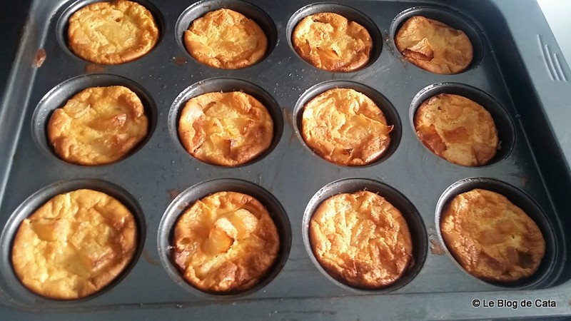 Desert mini clafoutis cu mere si pere