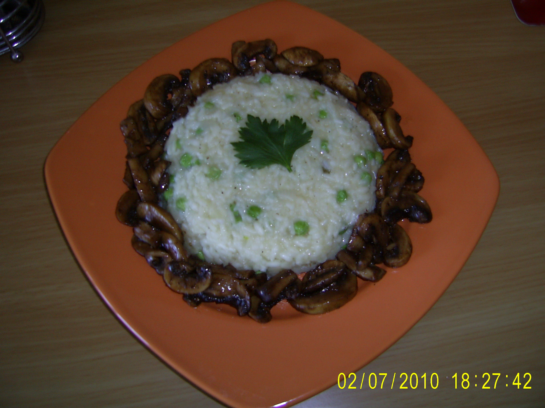 Risotto cu ciuperci si mazare