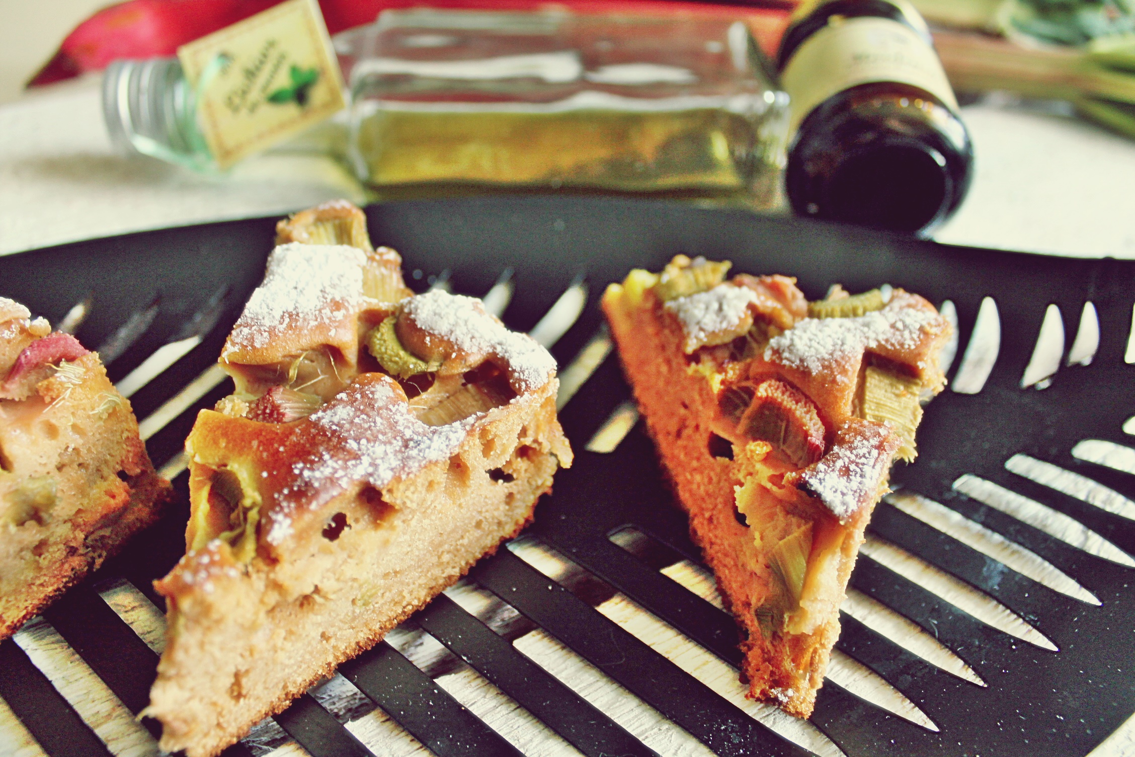 Desert prajitura cu merdenchi si rubarba