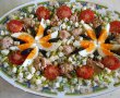 Salata Floare de nufar, cu oua, ton si branza cu mucegai-11