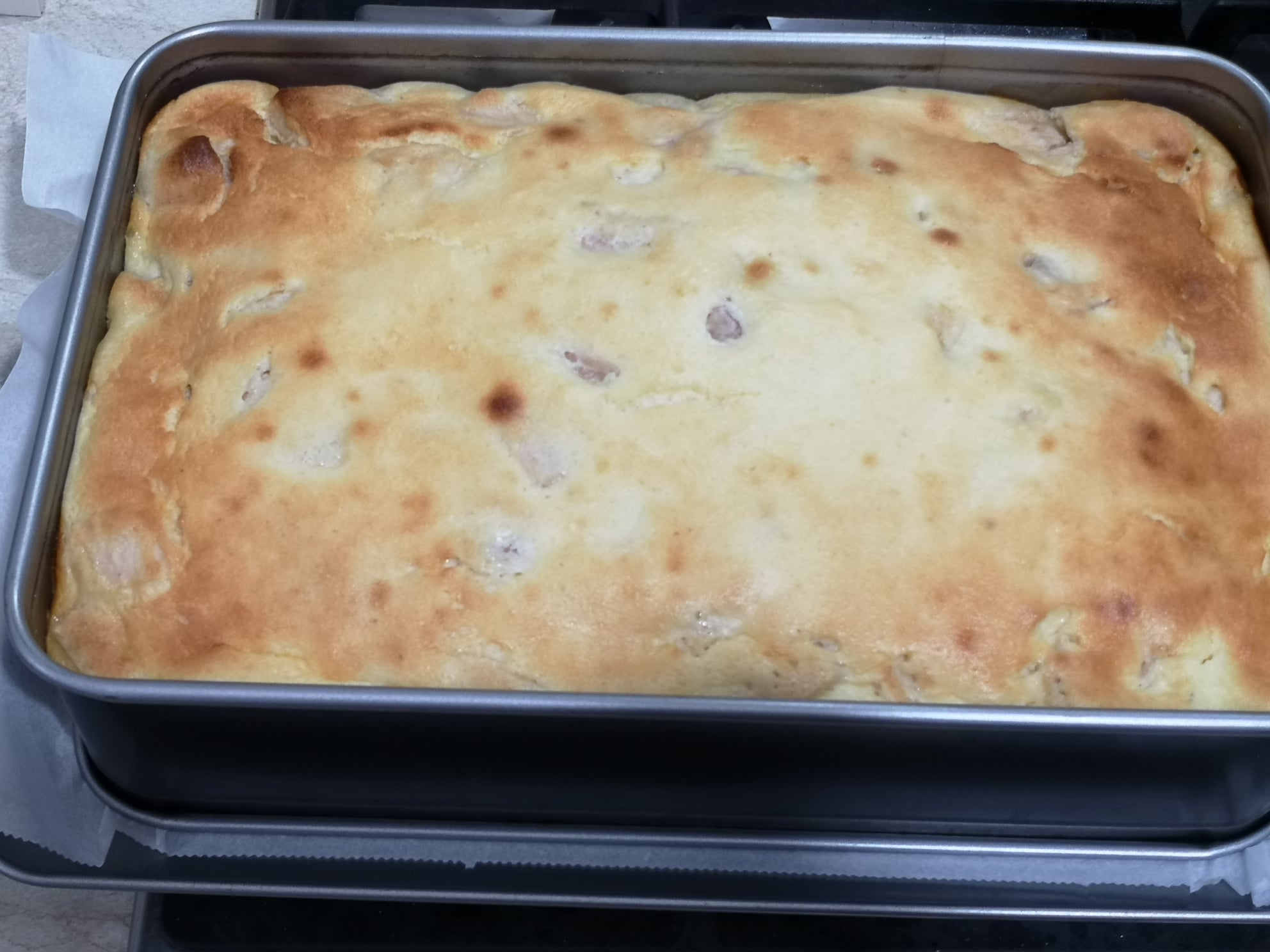 Desert prajitura cu branza si mere