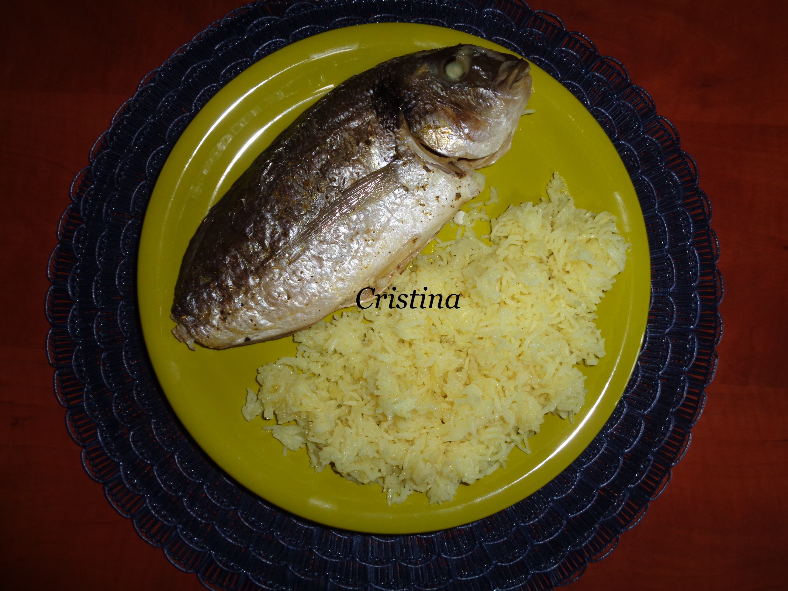 Dorada la cuptor cu orez basmati