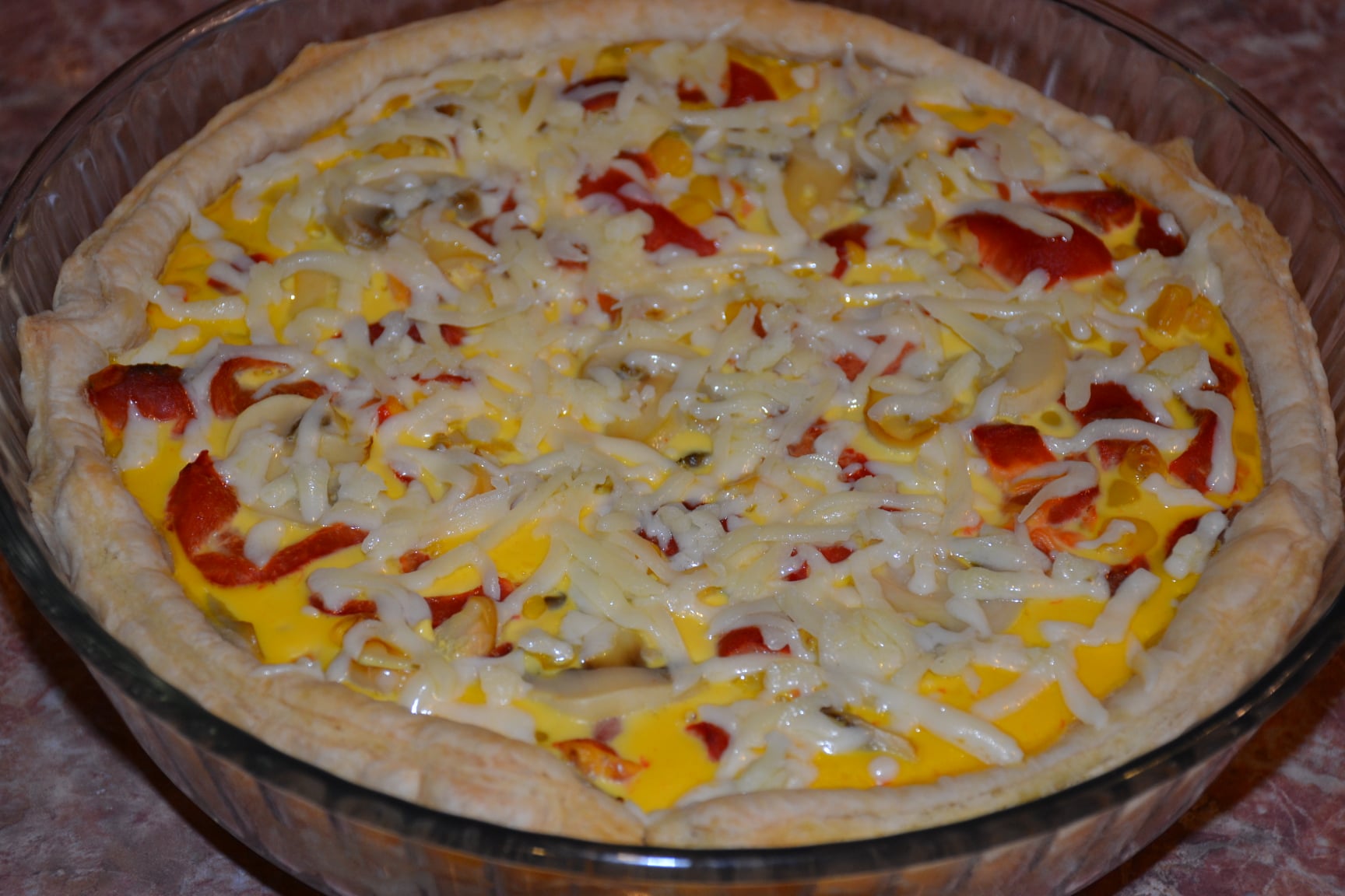 Tarta cu ardei copti