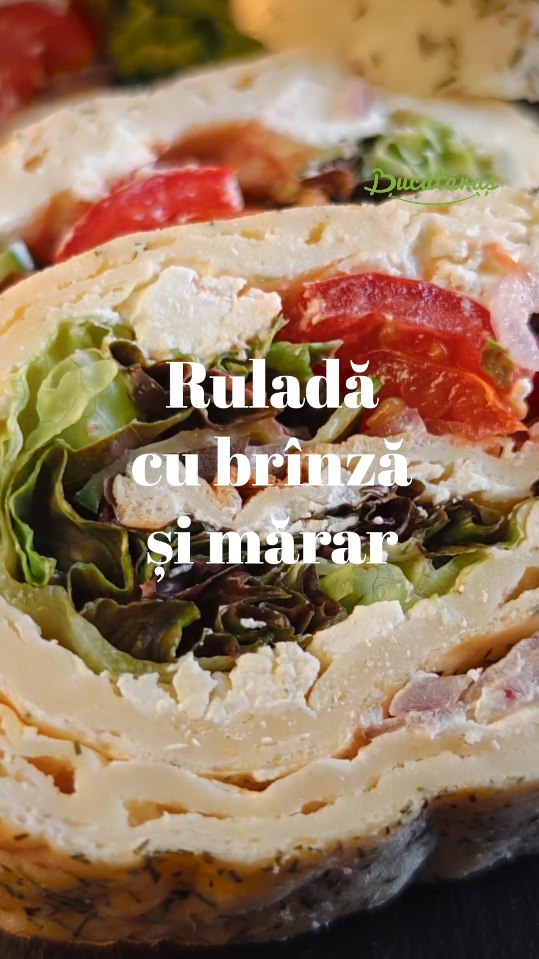 Ruladă cu brânză și mărar - Aperitivul gustos și rapid