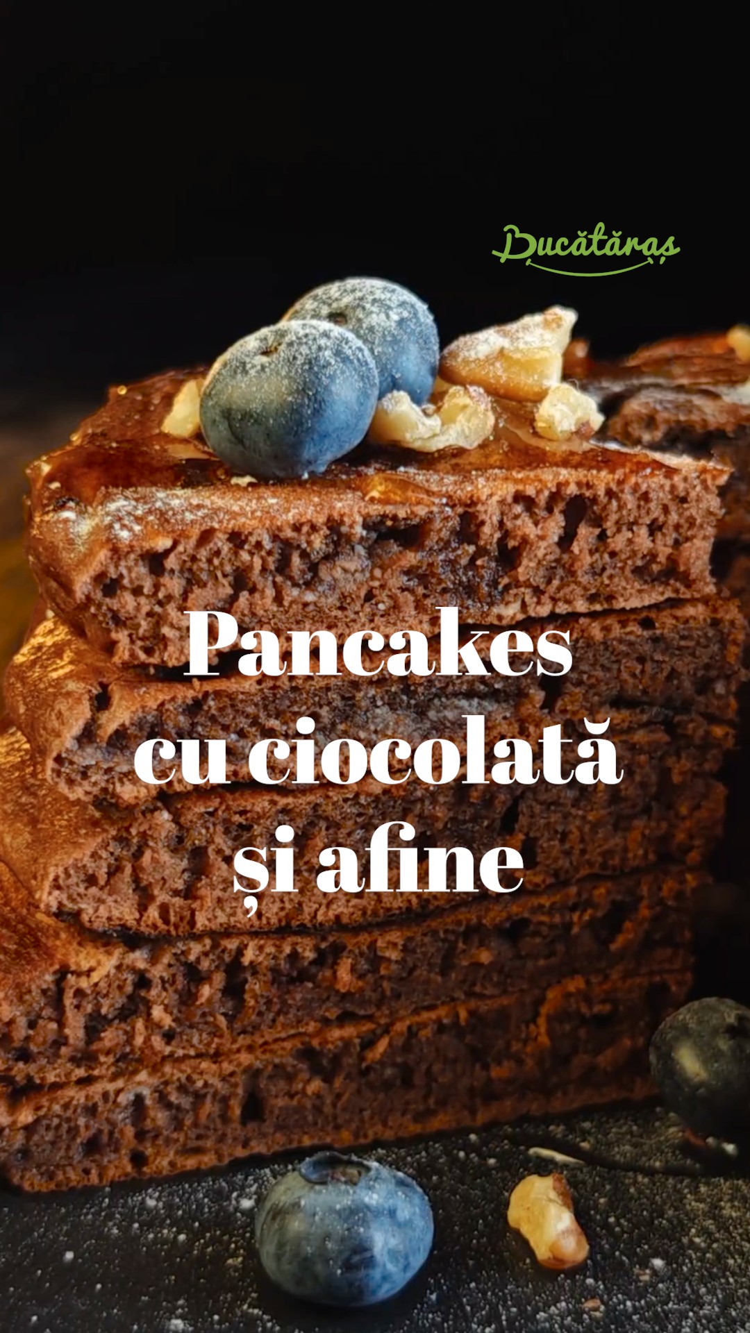 Pancakes cu ciocolată și afine - Desert irezistibil de gustos