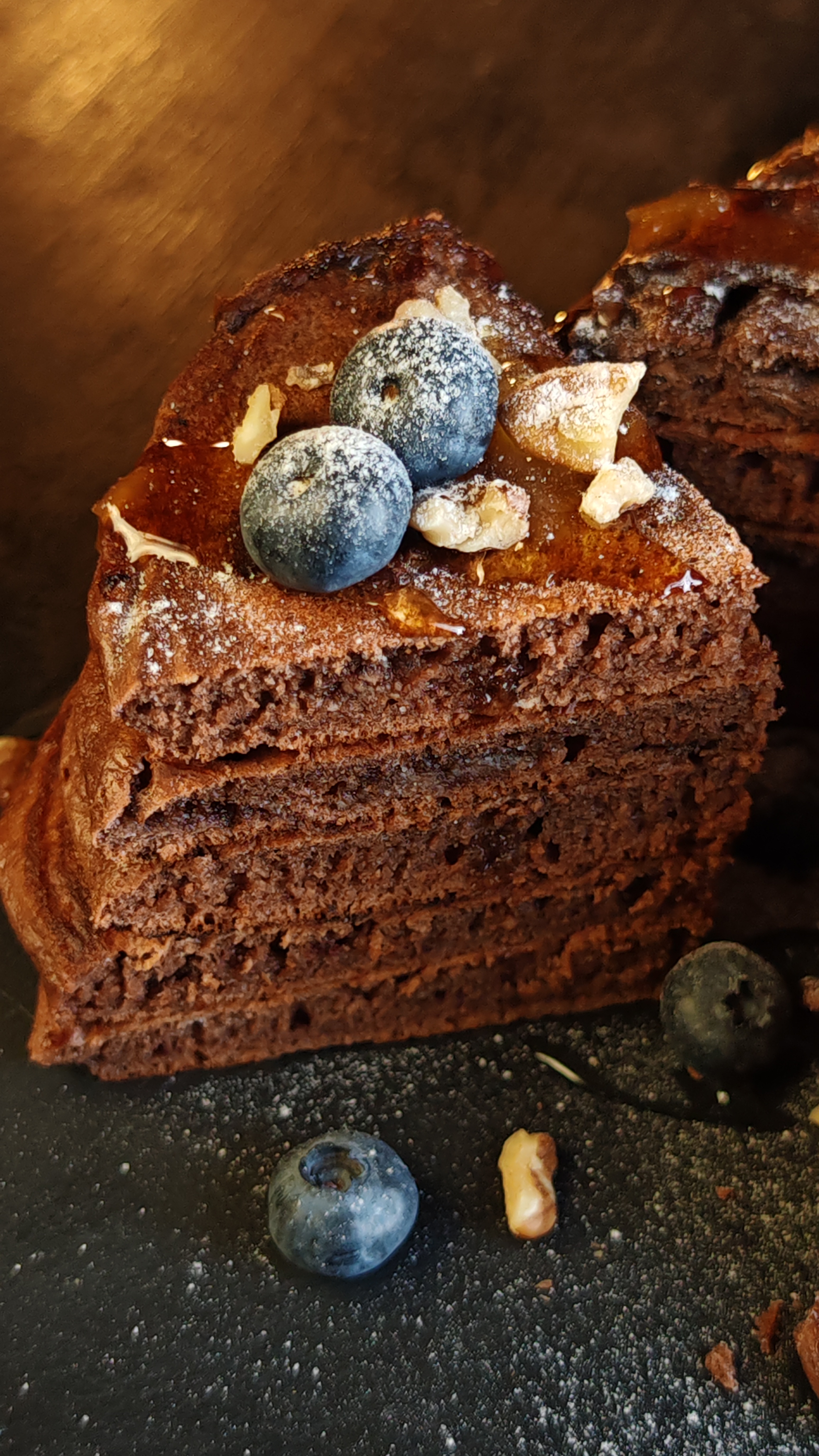 Pancakes cu ciocolată și afine - Desert irezistibil de gustos